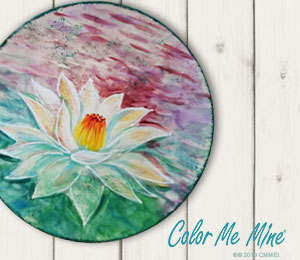 Renton Color Me Mine Lotus Flower Plate
