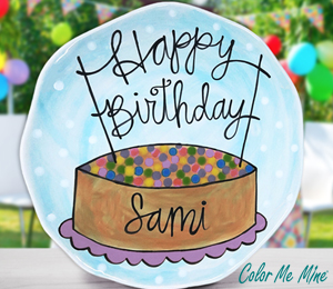 Renton Color Me Mine Birthday Plate