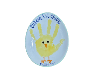 Renton Color Me Mine Little Chick Egg Plate