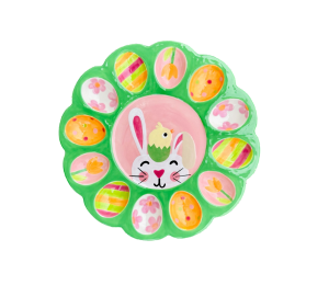Renton Color Me Mine Easter Sherbet Egg Plate